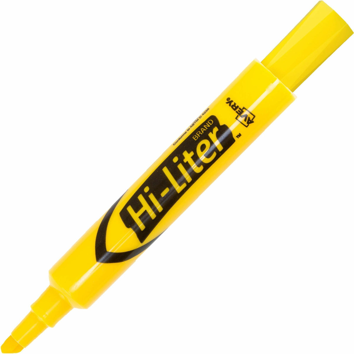 Avery®Desk Style Highlighters - Chisel Marker Point - Yellow Ink - Yellow Barrel - 1 Dozen