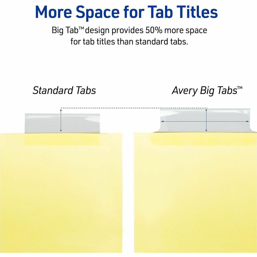 Avery&reg; Big Tab Insertable Dividers - Reinforced Gold Edge - Alternate-Image3