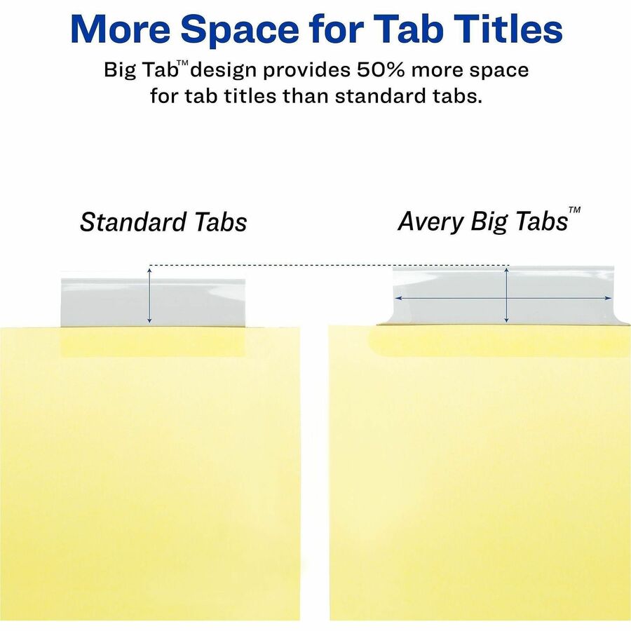 Avery&reg; Big Tab Insertable Dividers - Reinforced Gold Edge - Alternate-Image3