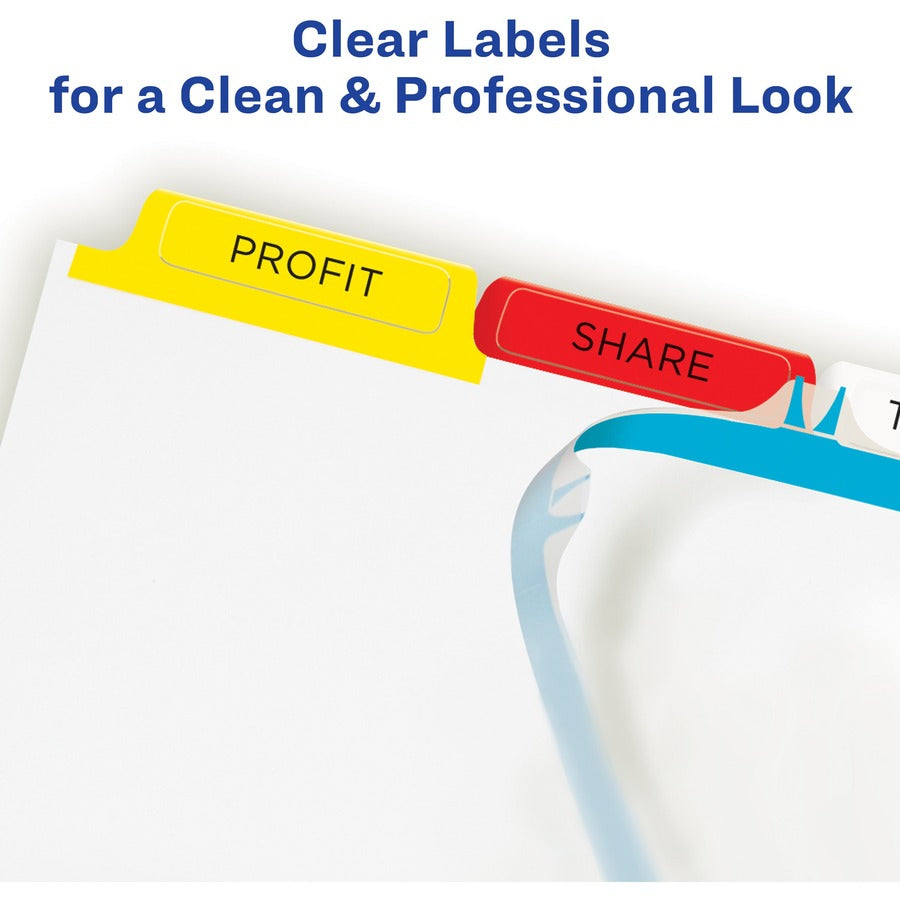 Avery® Index Maker Index Divider - 125 x Divider(s) - 5 - 5 Tab(s)/Set - 8.5" Divider Width x 11" Divider Length - 3 Hole Punched - White Paper Divider - Multicolor Paper Tab(s) - 25 / Box