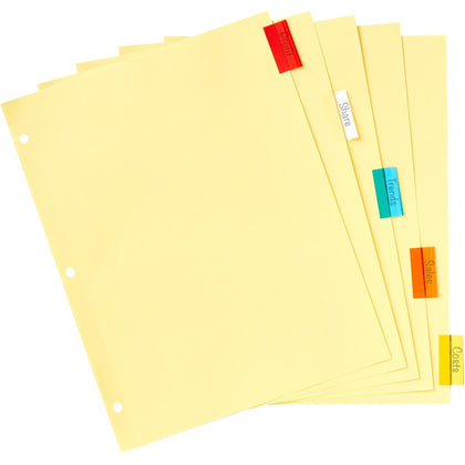 Avery® Office Essentials Insertable Dividers: 5-Tab Set, Multicolor Plastic Tabs