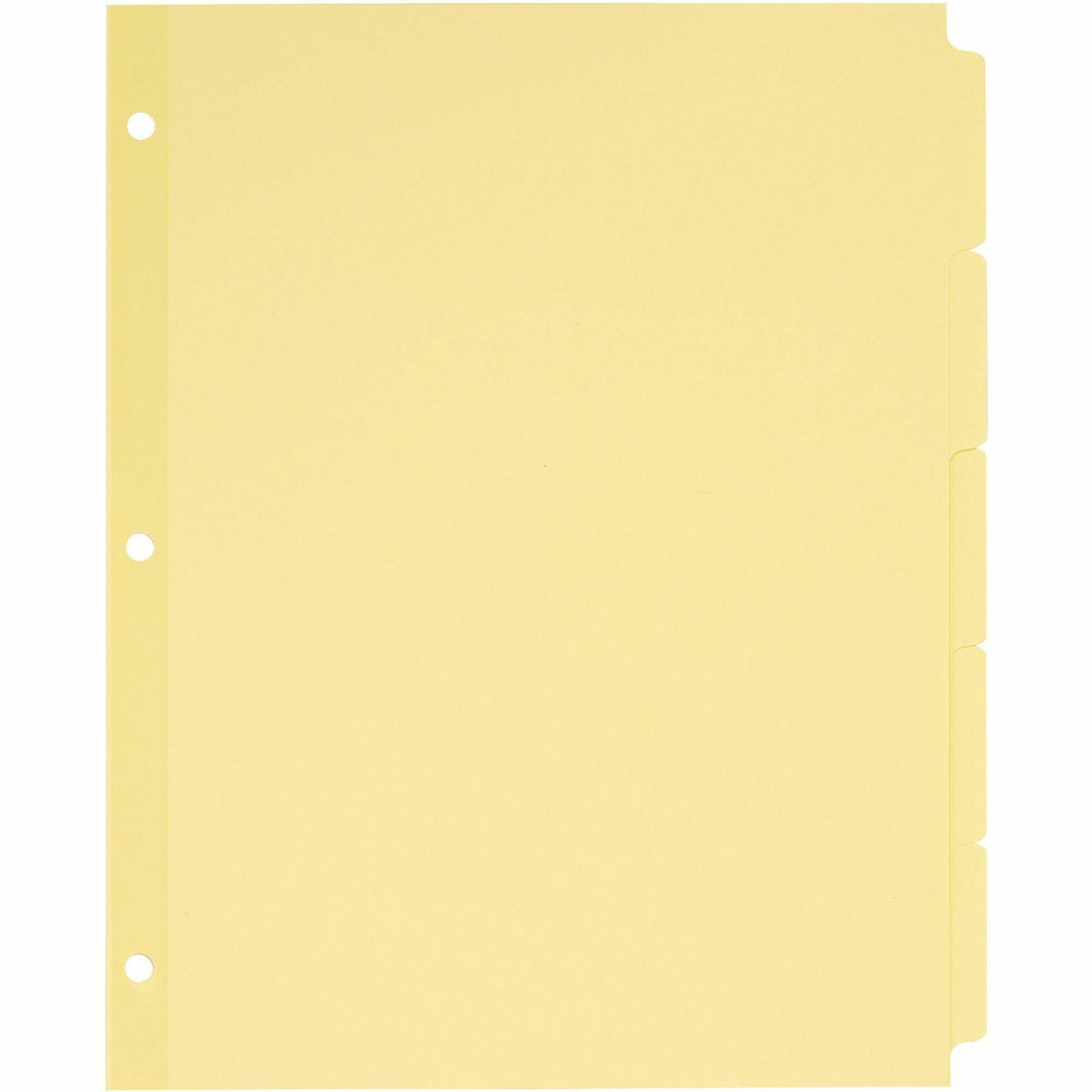 Avery® Plain Tab Write-On Dividers - 5 x Divider(s) - Write-on Tab(s) - 5 Tab(s)/Set - 8.5" Divider Width x 11" Divider Length - Letter - Paper Divider - Buff Tab(s) - 30% Recycled - Reinforced, Non-laminated - 36 / Box
