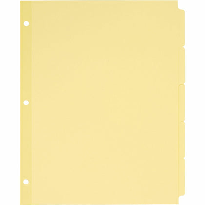 Avery® Plain Tab Write-On Dividers - 5 x Divider(s) - Write-on Tab(s) - 5 Tab(s)/Set - 8.5" Divider Width x 11" Divider Length - Letter - Paper Divider - Buff Tab(s) - 30% Recycled - Reinforced, Non-laminated - 36 / Box