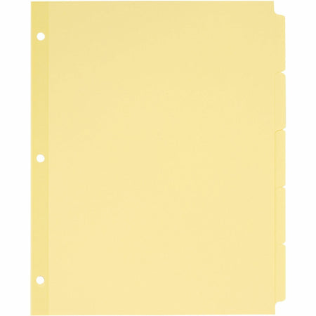 Avery® Plain Tab Write-On Dividers - 5 x Divider(s) - Write-on Tab(s) - 5 Tab(s)/Set - 8.5" Divider Width x 11" Divider Length - Letter - Paper Divider - Buff Tab(s) - 30% Recycled - Reinforced, Non-laminated - 36 / Box
