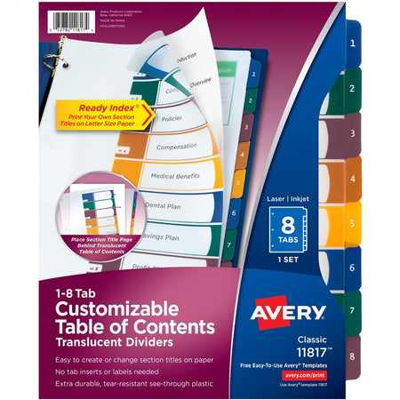 Avery&reg; Ready Index Customizable TOC Binder Dividers - Alternate-Image6