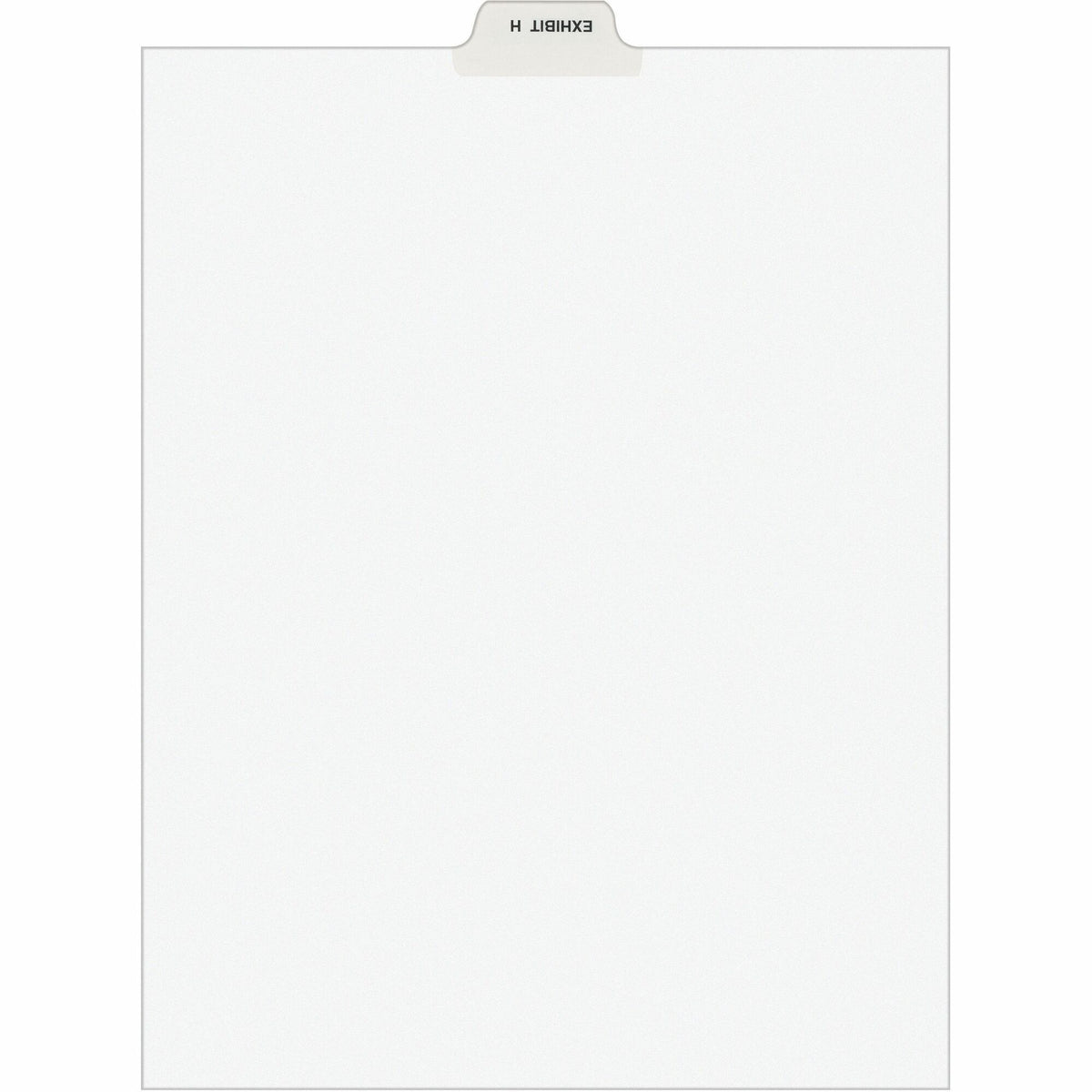 Avery® Individual Bottom Tab Legal Dividers - 25 x Divider(s) - Bottom Tab(s) - Exhibit H - 1 Tab(s)/Set - 8.5" Divider Width x 11" Divider Length - Letter - 8.50" Width x 11" Length - White Paper Divider - 20% Recycled - 25 / Pack