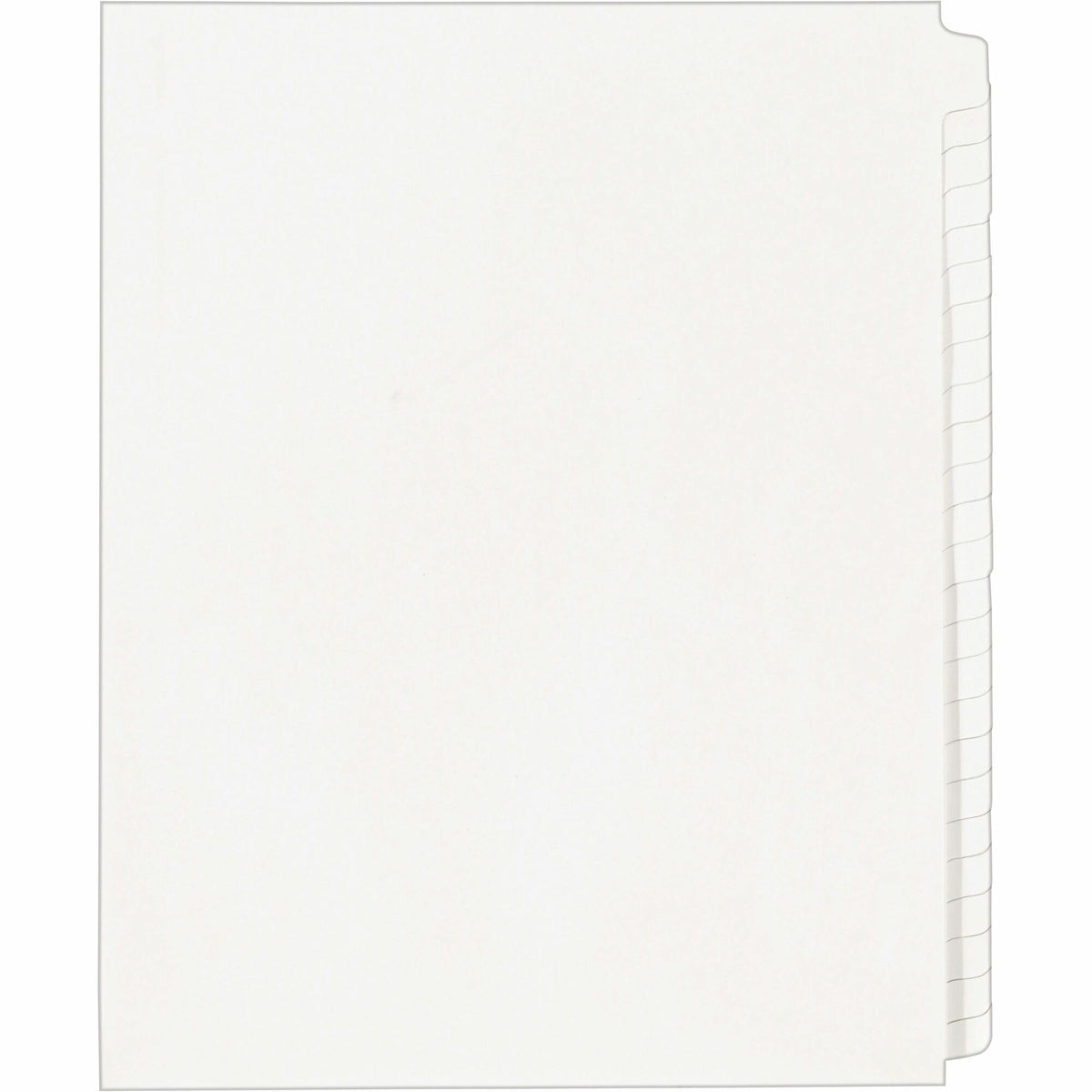 Avery® Standard Collated Legal Dividers - 1 x Divider(s) - Blank Side Tab(s) - 25 Tab(s)/Set - 8.5" Divider Width x 11" Divider Length - Letter - White Paper Divider - White Tab(s) - 20% Recycled - 25 / Set