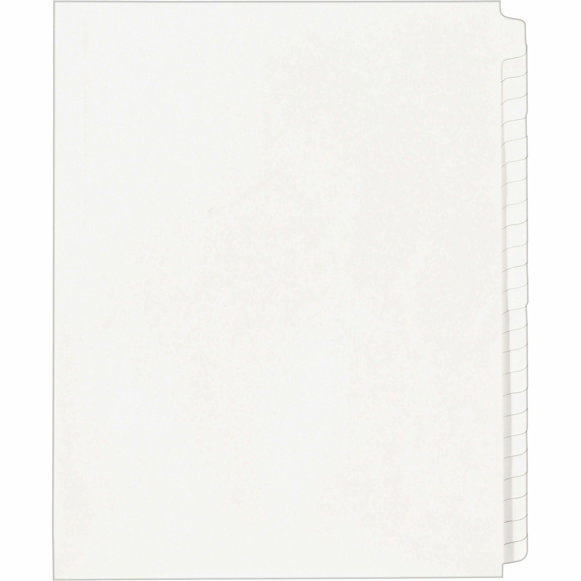Avery® Standard Collated Legal Dividers - 1 x Divider(s) - Blank Side Tab(s) - 25 Tab(s)/Set - 8.5" Divider Width x 11" Divider Length - Letter - White Paper Divider - White Tab(s) - 20% Recycled - 25 / Set