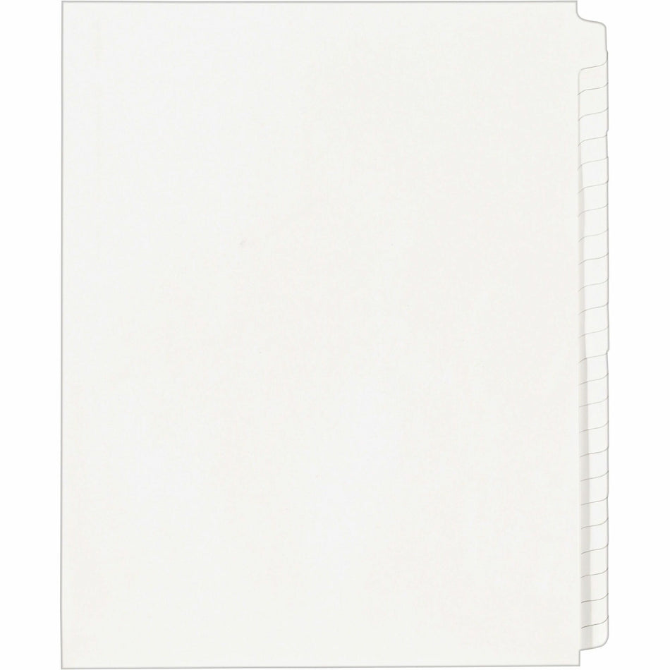 Avery® Standard Collated Legal Dividers - 1 x Divider(s) - Blank Side Tab(s) - 25 Tab(s)/Set - 8.5" Divider Width x 11" Divider Length - Letter - White Paper Divider - White Tab(s) - 20% Recycled - 25 / Set