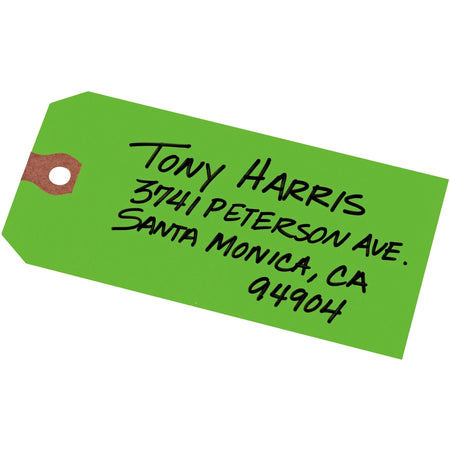 Avery® Unstrung Shipping Tags, 11.5 pt. Stock, 4-3/4" x 2-3/8" , 1,000 Green Hang Tags - 4.75" Length x 2.37" Width - Rectangular - Card Stock - Green - 1000 / Box