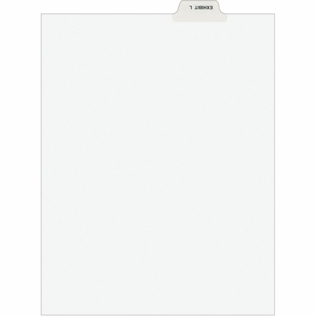 Avery® Individual Bottom Tab Legal Dividers - 25 x Divider(s) - Bottom Tab(s) - Exhibit L - 1 Tab(s)/Set - 8.5" Divider Width x 11" Divider Length - Letter - 8.50" Width x 11" Length - White Paper Divider - 20% Recycled - 25 / Pack