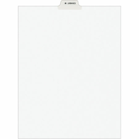 Avery® Individual Bottom Tab Legal Dividers - 25 x Divider(s) - Bottom Tab(s) - Exhibit M - 1 Tab(s)/Set - 8.5" Divider Width x 11" Divider Length - Letter - 8.50" Width x 11" Length - White Paper Divider - 20% Recycled - 25 / Pack