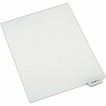 Avery® Individual Bottom Tab Legal Dividers - 25 x Divider(s) - Bottom Tab(s) - Exhibit O - 1 Tab(s)/Set - 8.5" Divider Width x 11" Divider Length - Letter - 8.50" Width x 11" Length - White Paper Divider - 20% Recycled - 25 / Pack