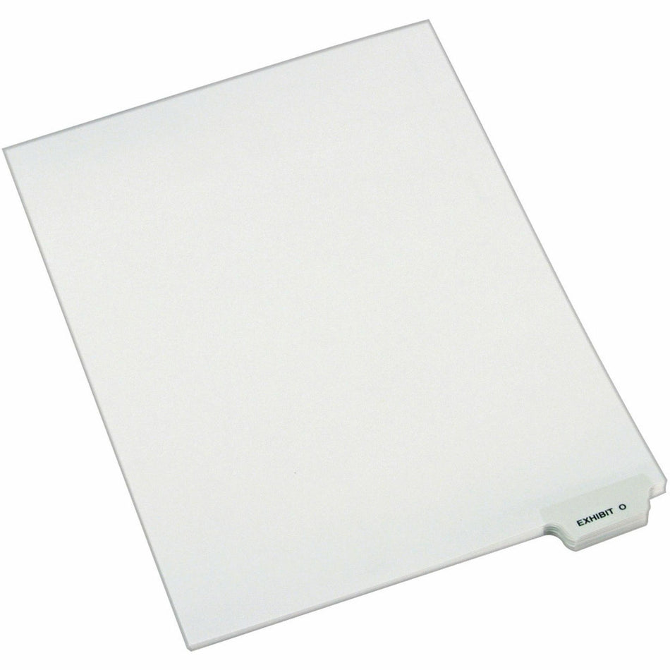Avery® Individual Bottom Tab Legal Dividers - 25 x Divider(s) - Bottom Tab(s) - Exhibit O - 1 Tab(s)/Set - 8.5" Divider Width x 11" Divider Length - Letter - 8.50" Width x 11" Length - White Paper Divider - 20% Recycled - 25 / Pack