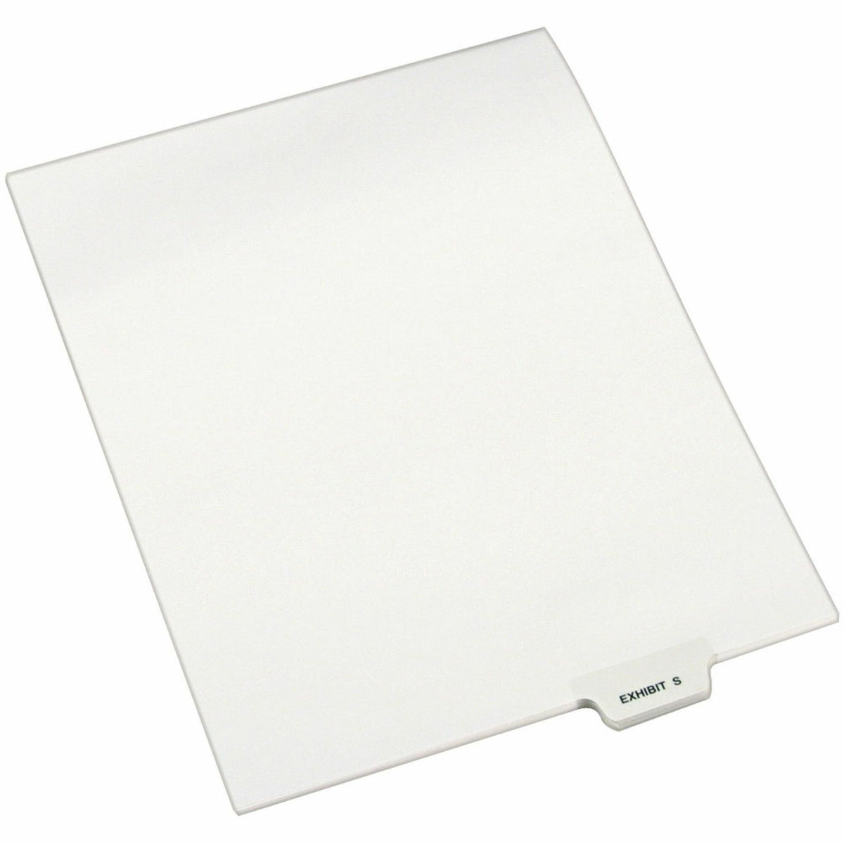 Avery® Individual Bottom Tab Legal Dividers - 25 x Divider(s) - Bottom Tab(s) - Exhibit S - 1 Tab(s)/Set - 8.5" Divider Width x 11" Divider Length - Letter - 8.50" Width x 11" Length - White Paper Divider - 20% Recycled - 25 / Pack