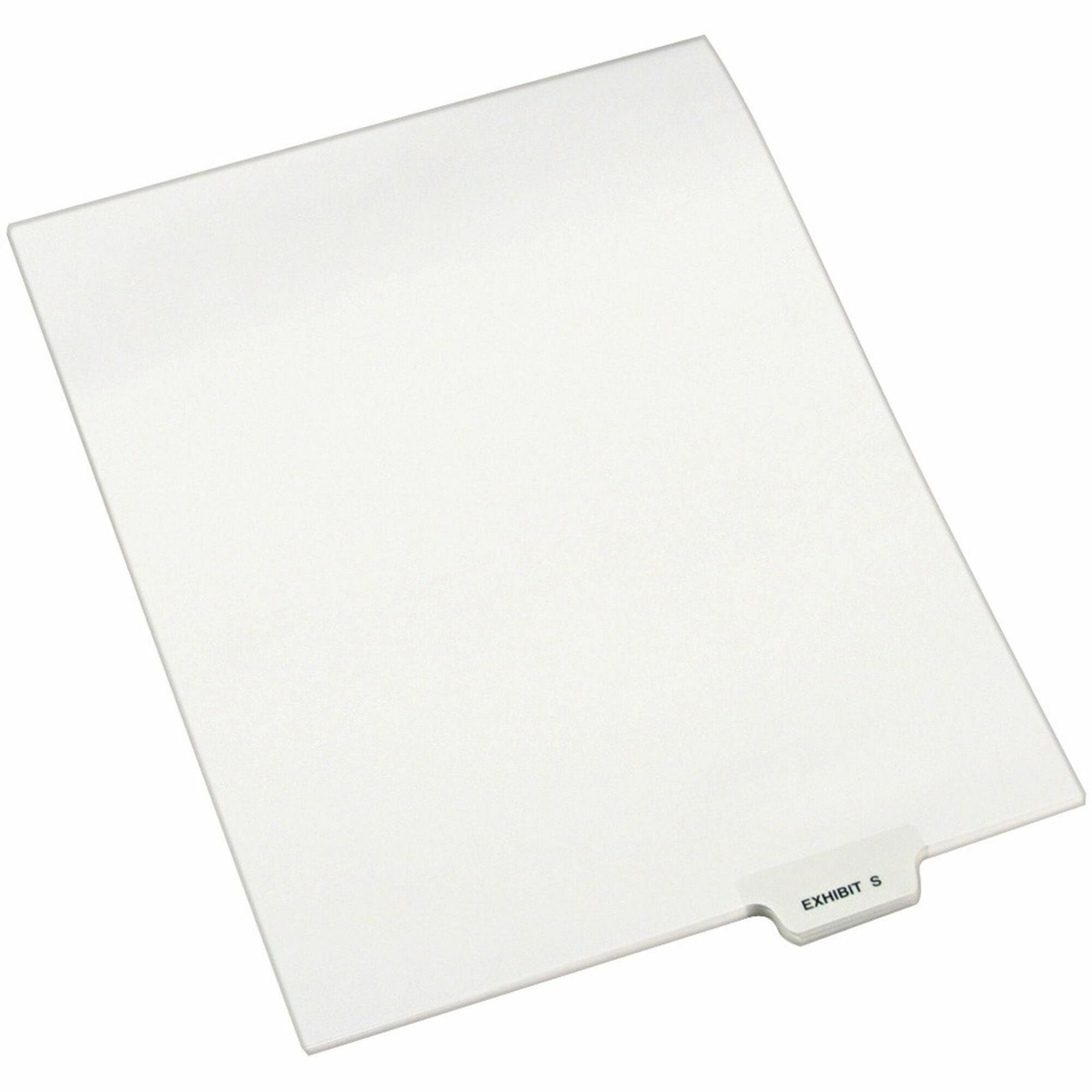 Avery® Individual Bottom Tab Legal Dividers - 25 x Divider(s) - Bottom Tab(s) - Exhibit S - 1 Tab(s)/Set - 8.5" Divider Width x 11" Divider Length - Letter - 8.50" Width x 11" Length - White Paper Divider - 20% Recycled - 25 / Pack