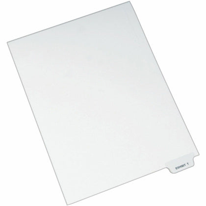 Avery® Individual Bottom Tab Legal Dividers - 25 x Divider(s) - Bottom Tab(s) - Exhibit T - 1 Tab(s)/Set - 8.5" Divider Width x 11" Divider Length - Letter - 8.50" Width x 11" Length - White Paper Divider - 20% Recycled - 25 / Pack