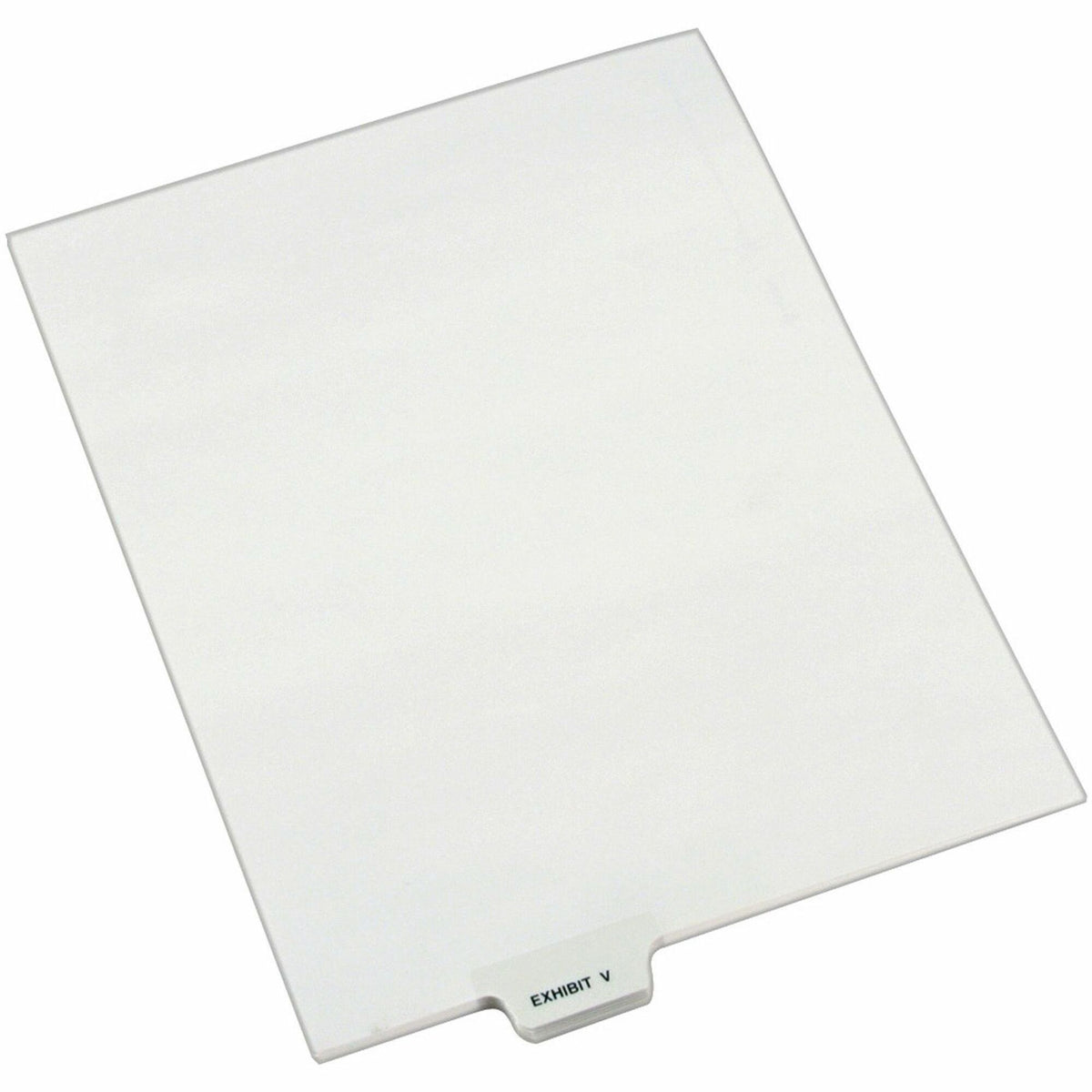 Avery® Individual Bottom Tab Legal Dividers - 25 x Divider(s) - Bottom Tab(s) - Exhibit V - 1 Tab(s)/Set - 8.5" Divider Width x 11" Divider Length - Letter - 8.50" Width x 11" Length - White Paper Divider - 20% Recycled - 25 / Pack