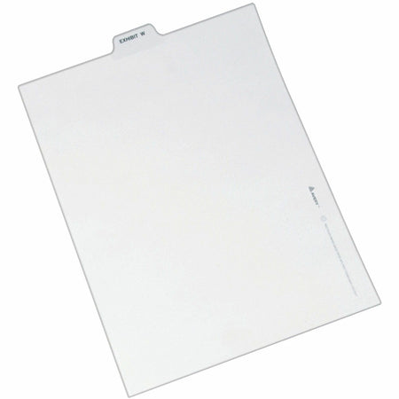 Avery® Individual Bottom Tab Legal Dividers - 25 x Divider(s) - Bottom Tab(s) - Exhibit W - 1 Tab(s)/Set - 8.5" Divider Width x 11" Divider Length - Letter - 8.50" Width x 11" Length - White Paper Divider - 20% Recycled - 25 / Pack