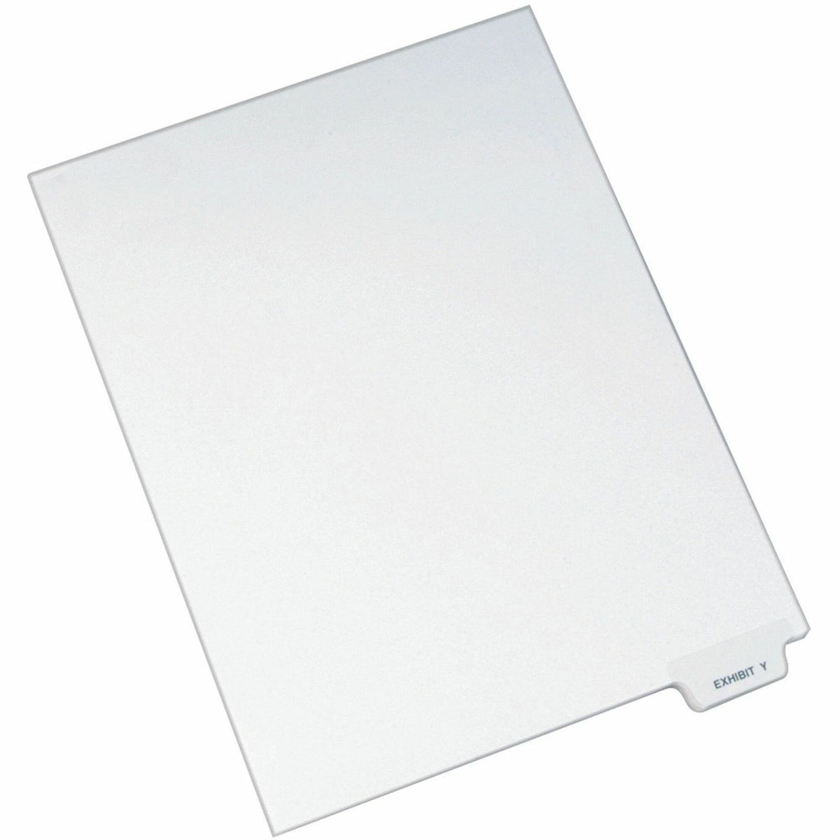 Avery® Individual Bottom Tab Legal Dividers - 25 x Divider(s) - Bottom Tab(s) - Exhibit Y - 1 Tab(s)/Set - 8.5" Divider Width x 11" Divider Length - Letter - 8.50" Width x 11" Length - White Paper Divider - 20% Recycled - 25 / Pack