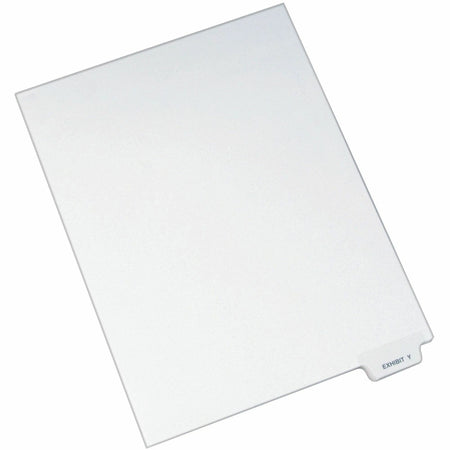 Avery® Individual Bottom Tab Legal Dividers - 25 x Divider(s) - Bottom Tab(s) - Exhibit Y - 1 Tab(s)/Set - 8.5" Divider Width x 11" Divider Length - Letter - 8.50" Width x 11" Length - White Paper Divider - 20% Recycled - 25 / Pack
