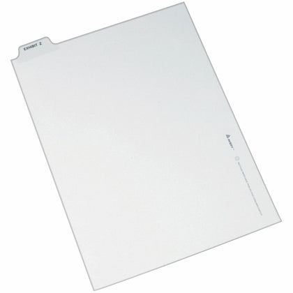 Avery® Individual Bottom Tab Legal Dividers - 25 x Divider(s) - Bottom Tab(s) - Exhibit Z - 1 Tab(s)/Set - 8.5" Divider Width x 11" Divider Length - Letter - 8.50" Width x 11" Length - White Paper Divider - 20% Recycled - 25 / Pack