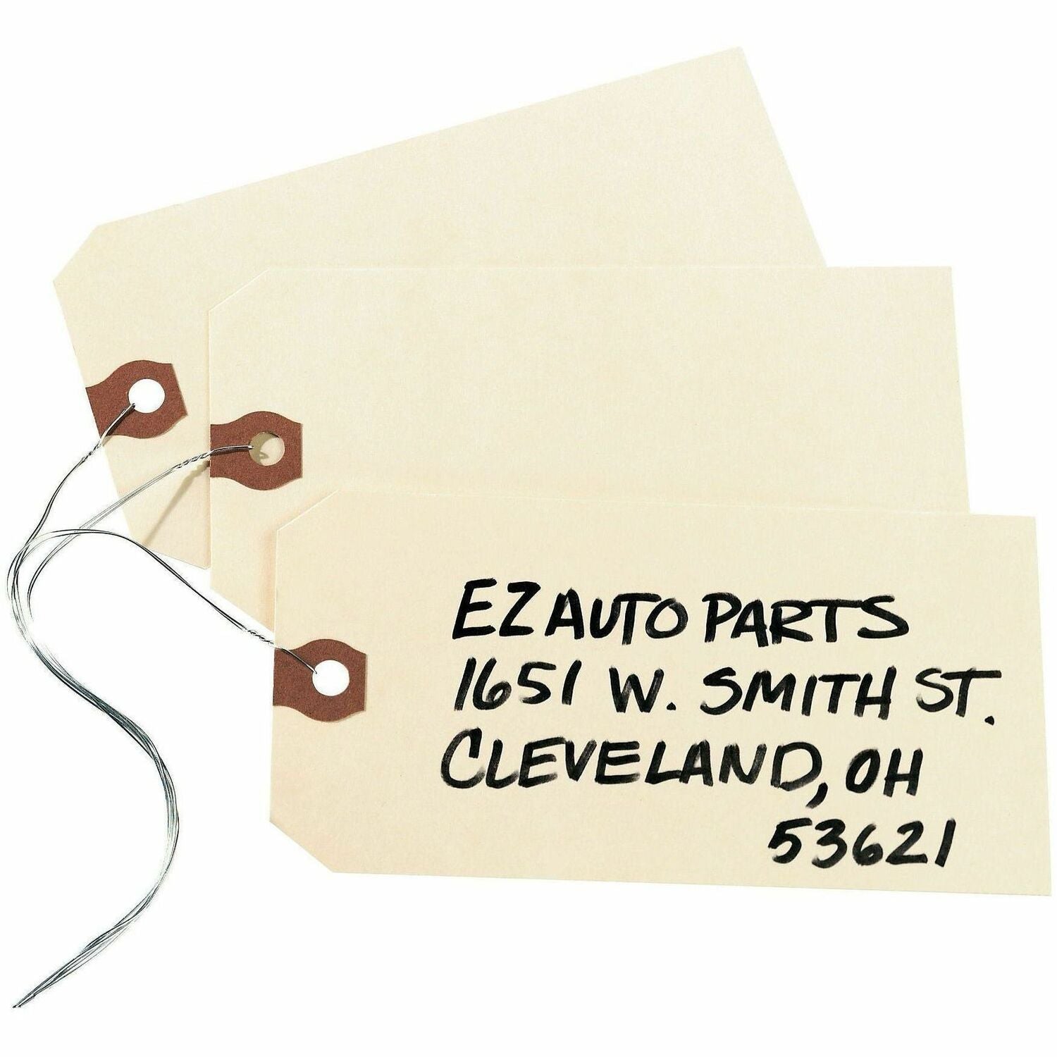 Avery&reg; Shipping Tags with Wire, 11.5 pt. Stock, 5-1/4"x2-5/8" , 1,000 Manila Hang Tags - 1500