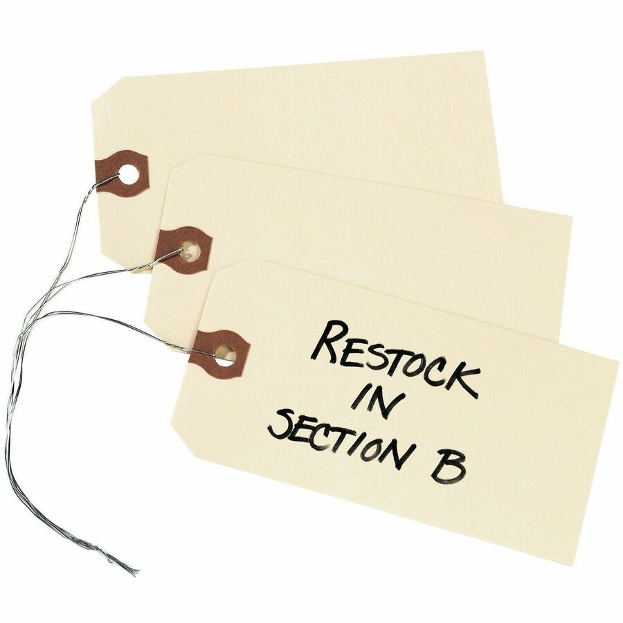 Avery&reg; Shipping Tags with Wire, 11.5 pt. Stock, 5-1/4"x2-5/8" , 1,000 Manila Hang Tags - Alternate-Image5
