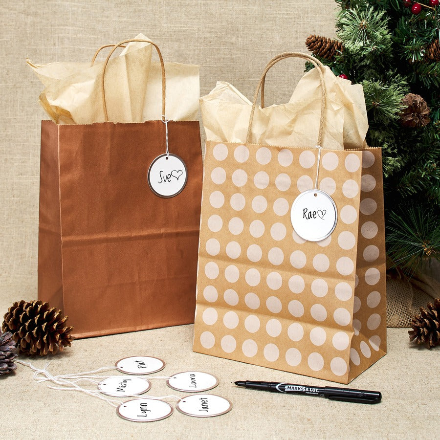 Avery® 2-1/4" Metal Rim Key Tags, Strung, White, 500 Tags (14316) - 2.25" Diameter - Round - String Fastener - Metal, Card Stock - White - 500 / Box