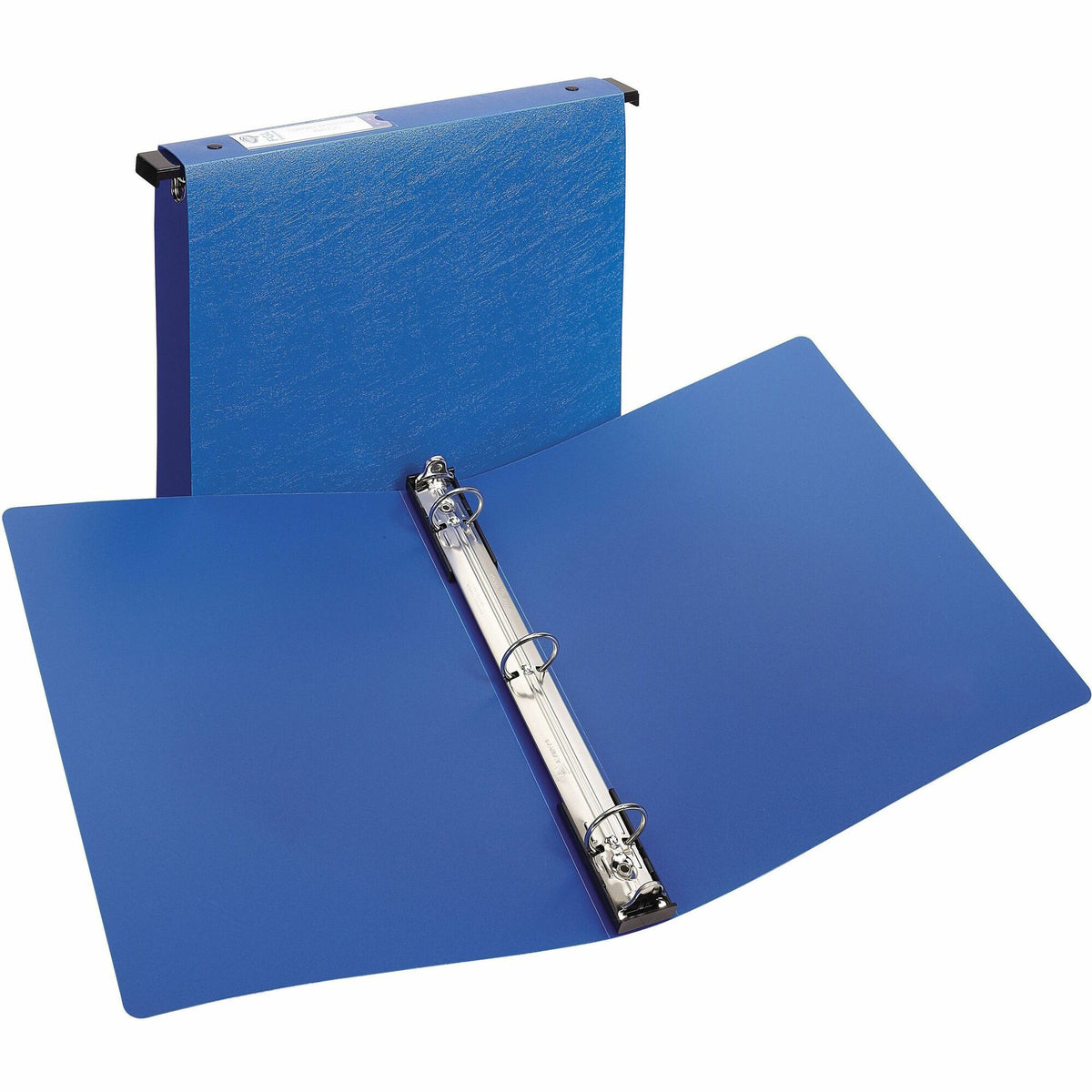 Avery®Hanging Storage Flexible Binder - 1" Binder Capacity - Letter - 8 1/2" x 11" Sheet Size - 175 Sheet Capacity - 3 Ring(s) - Fastener(s): Round Ring - Vinyl - Blue - Gap-free Ring, Label Holder, Locking Ring, Non-stick, Sturdy, Flexible - 1 Each