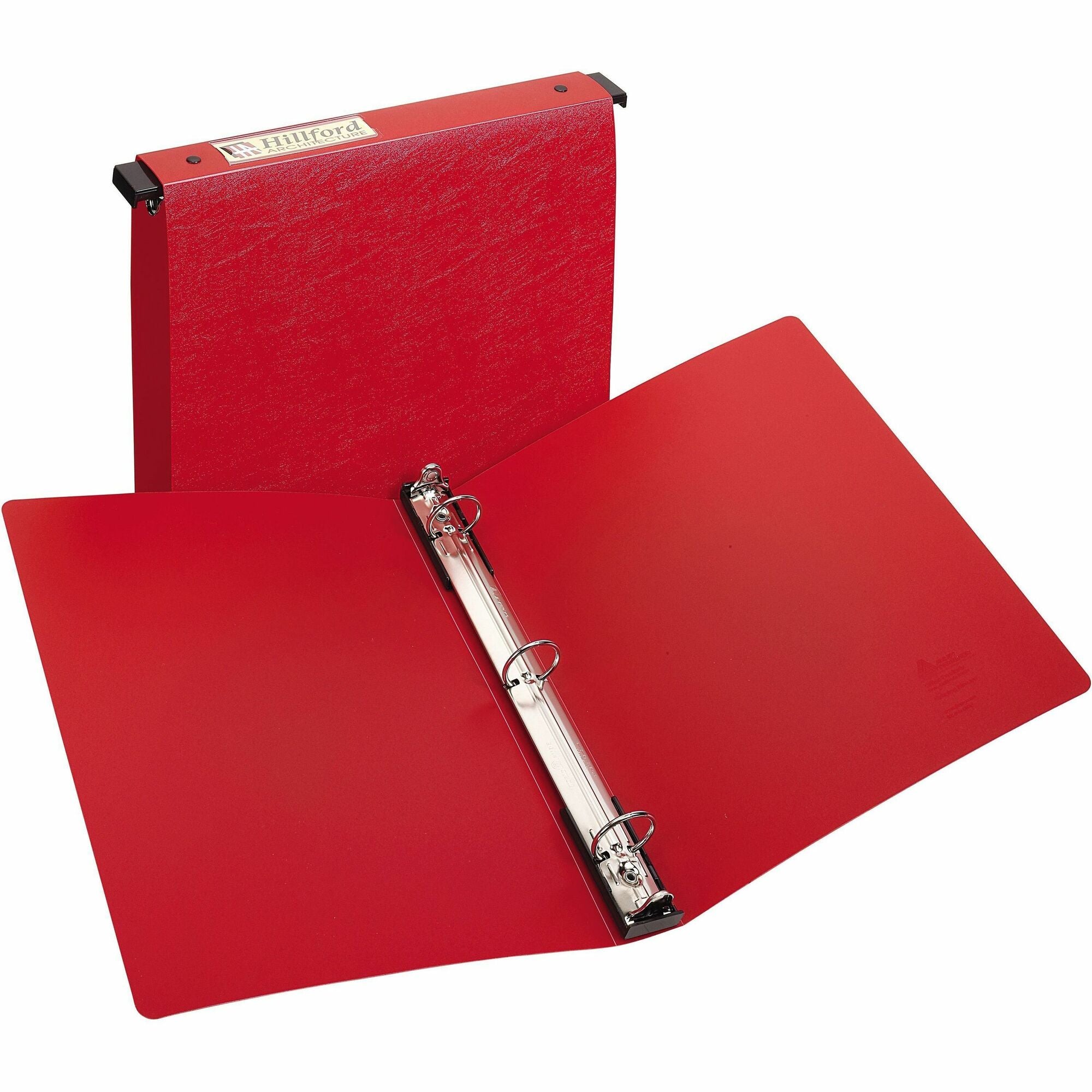 Avery®Hanging Storage Flexible Binder - 1" Binder Capacity - Letter - 8 1/2" x 11" Sheet Size - 175 Sheet Capacity - 3 Ring(s) - Fastener(s): Round Ring - Vinyl - Red - Gap-free Ring, Label Holder, Non-stick, Locking Ring, Sturdy, Flexible - 1 Each