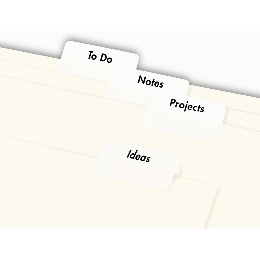 Avery® Printable Repositionable Tabs: 80 White Paper Tabs - 1.75" Width
