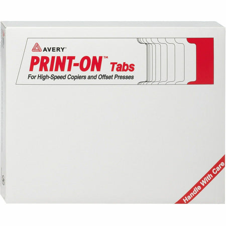 Avery® Print-On 3-Hole Punched High-Speed Copier Tabs - 150 x Divider(s) - Print-on Tab(s) - 5 - 5 Tab(s)/Set - 8.5" Divider Width x 11" Divider Length - 3 Hole Punched - White Paper Divider - White Paper Tab(s) - 20% Recycled - 150 / Box