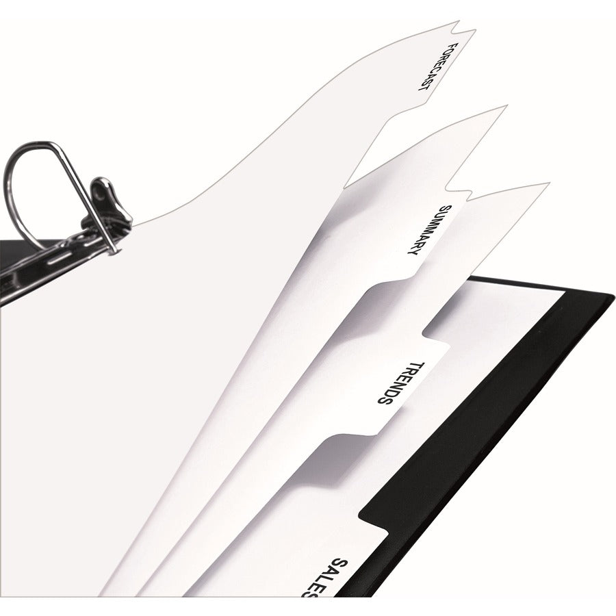 Avery® Print-On 3-Hole Punched High-Speed Copier Tabs - 150 x Divider(s) - 5 Print-on Tab(s) - 5 - 5 Tab(s)/Set - 8.5" Divider Width x 11" Divider Length - 3 Hole Punched - White Paper Divider - White Paper Tab(s) - 20% Recycled - 150 / Box