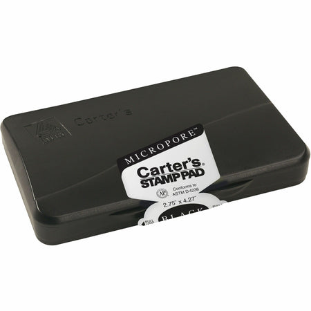 Carter's®  Micropore®  Black Stamp Pad, 2.75" x 4.27" - 2.8" Width x 4.3" Length - Black Ink - Black - 1 Each