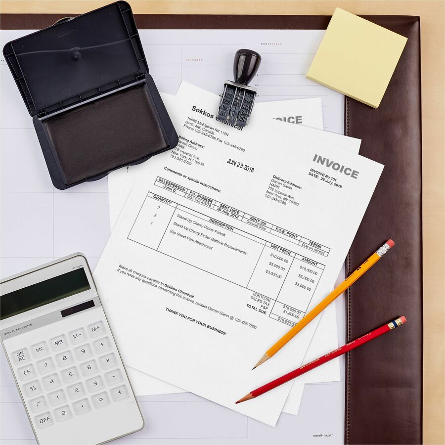 Carter's®  Micropore®  Black Stamp Pad, 2.75" x 4.27" - 2.8" Width x 4.3" Length - Black Ink - Black - 1 Each