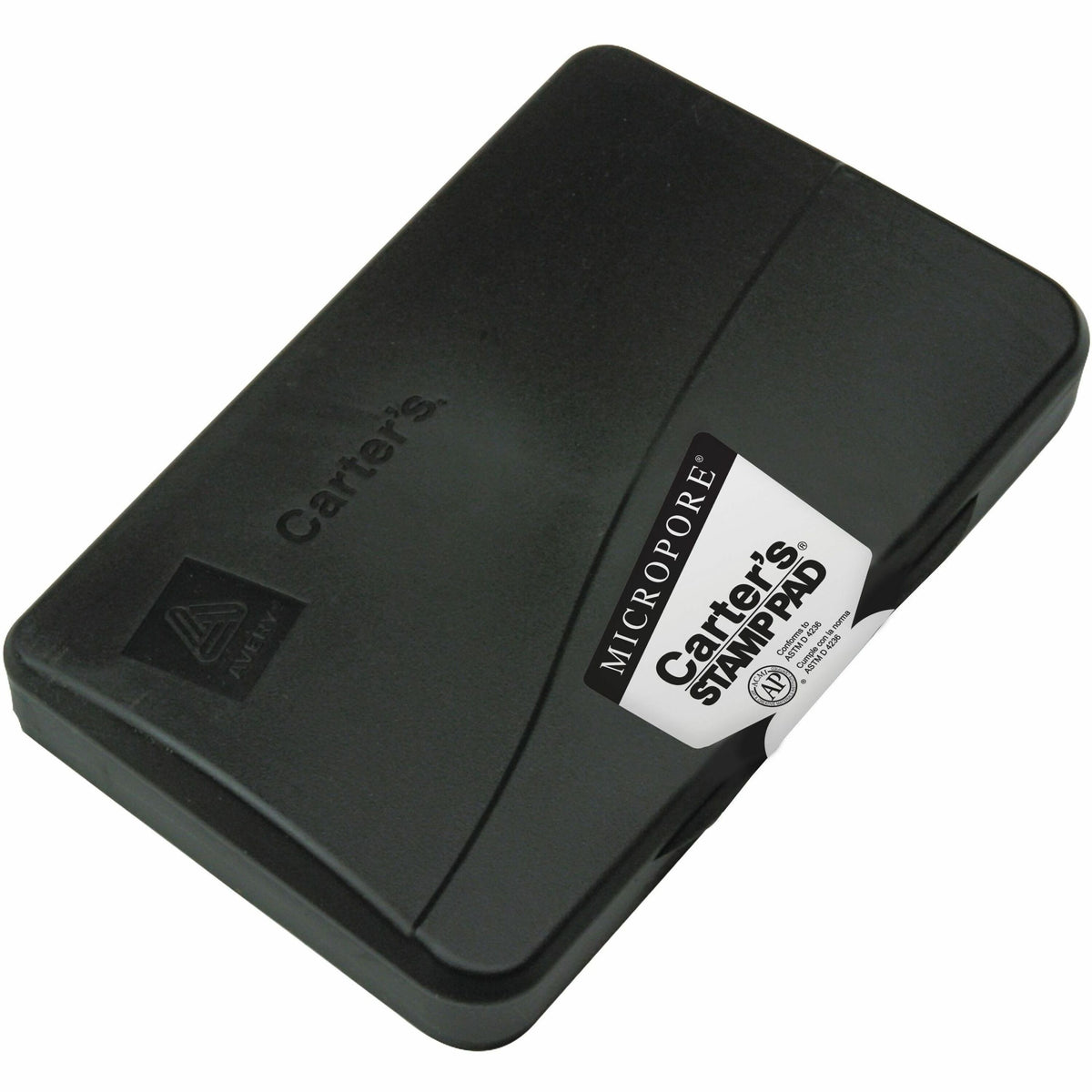 Carter's®  Micropore®  Black Stamp Pad, 3.15" x 6.12" (21282) - 3.2" Width x 6.1" Length - Black Ink - Black - 1 Each
