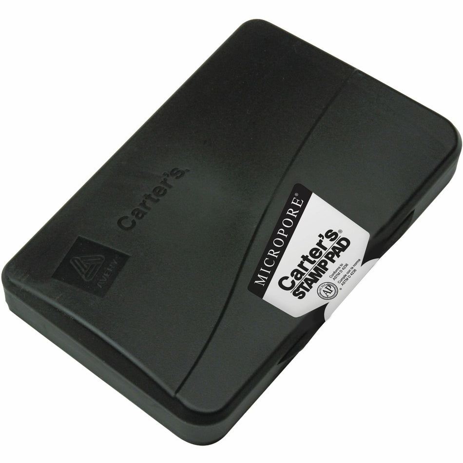 Carter's®  Micropore®  Black Stamp Pad, 3.15" x 6.12" (21282) - 3.2" Width x 6.1" Length - Black Ink - Black - 1 Each
