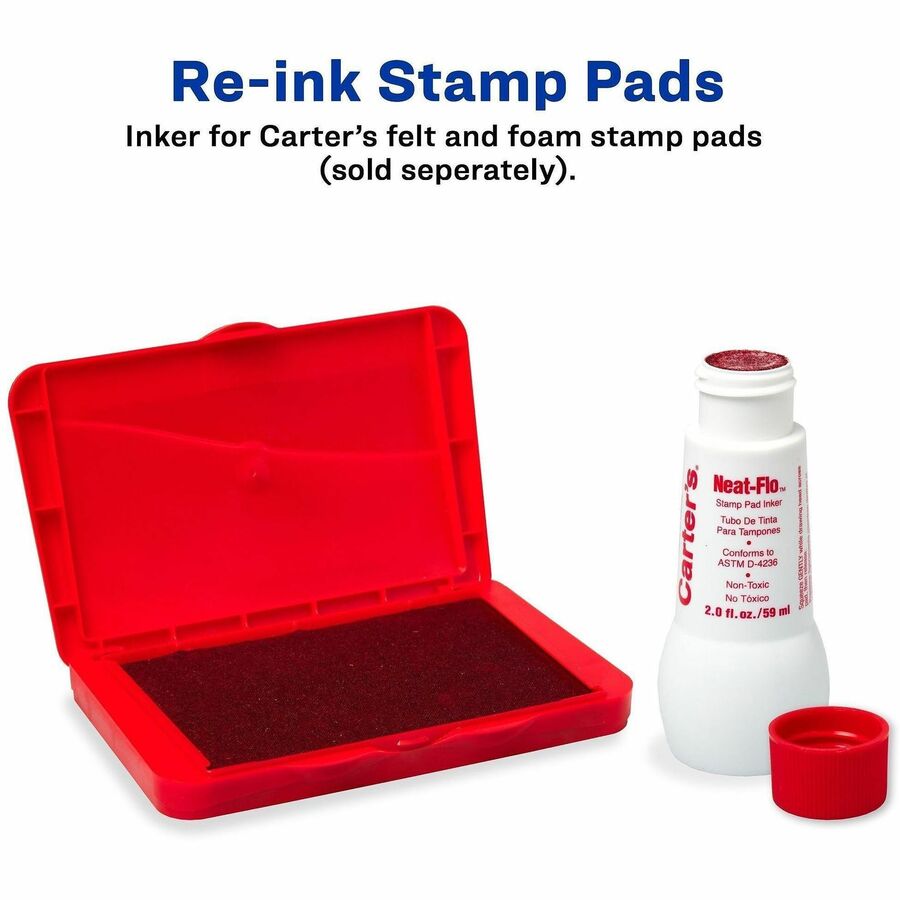 Carter's®  Stamp Pad Inker - Red Ink - 2 fl oz - Red - 1 Each