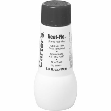 Carter's®  Neat-Flo Stamp Pad Ink Refill - Black Ink - 2 fl oz - Black - 1 Each
