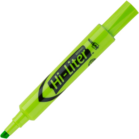 Avery®Desk-Style, Fluorescent Green, 1 Count (24020) - Chisel Marker Point - Refillable - Washable - Fluorescent Green Ink - Water Based - Green Barrel - 1 Dozen