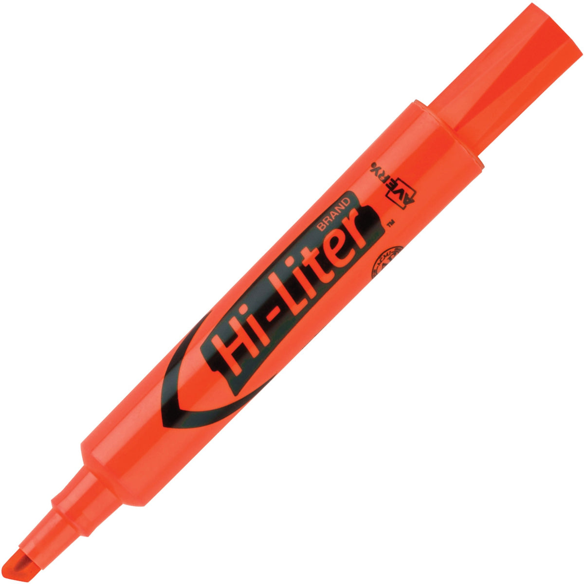 Avery®Desk-Style, Fluorescent Orange, 1 Count (24050) - Chisel Marker Point - Washable - Fluorescent Orange Ink - Water Based - Orange Barrel - 1 Dozen