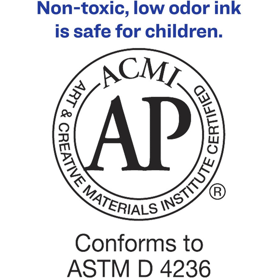 Avery®  Marks A Lot Marks A Lot Jumbo Washable Marker - Chisel Marker Point - Washable - Black Ink - Water Based - Black Barrel - 1 Each