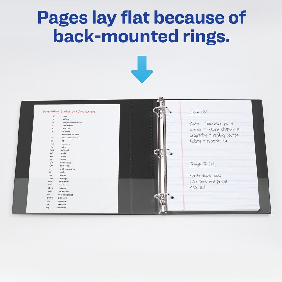 Avery®Durable Binder - DuraHinge - 1" Binder Capacity - Letter - 8 1/2" x 11" Sheet Size - 220 Sheet Capacity - 3 Ring(s) - Fastener(s): Slant D-Ring - Pocket(s): 2, Internal - Blue - Recycled - Gap-free Ring, Stacked Pocket, Rivet - 1 Each