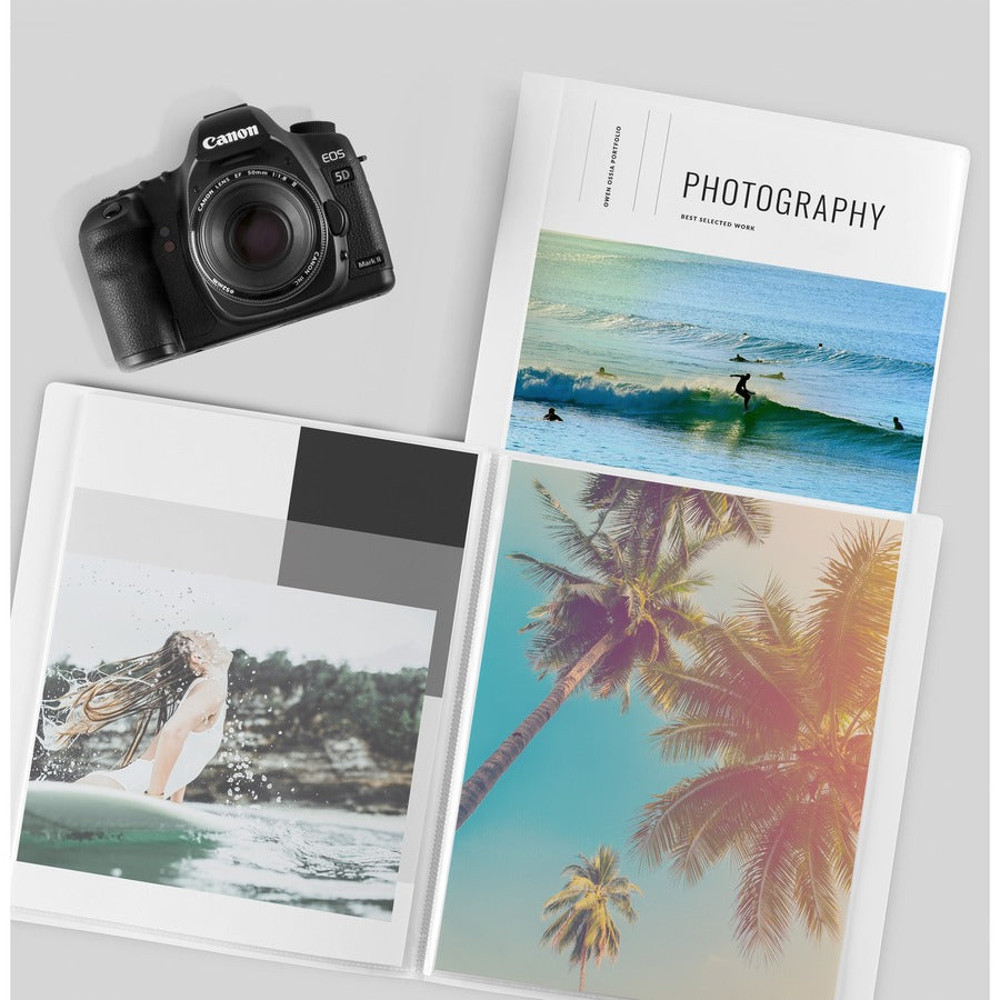 Avery®White Presentation Book - Letter - 8 1/2" x 11" Sheet Size - 24 Sheet Capacity - Pocket(s): Internal - Polypropylene - Non-stick, Spill-free, Durable - 1 Each