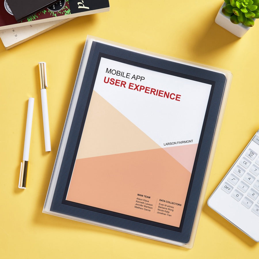 Avery®Flexi-View Presentation Book - Letter - 8 1/2" x 11" Sheet Size - 48 Sheet Capacity - Pocket(s): Internal - Polypropylene - Non-stick, Spill-free, Preprinted, Lightweight - 1 Each