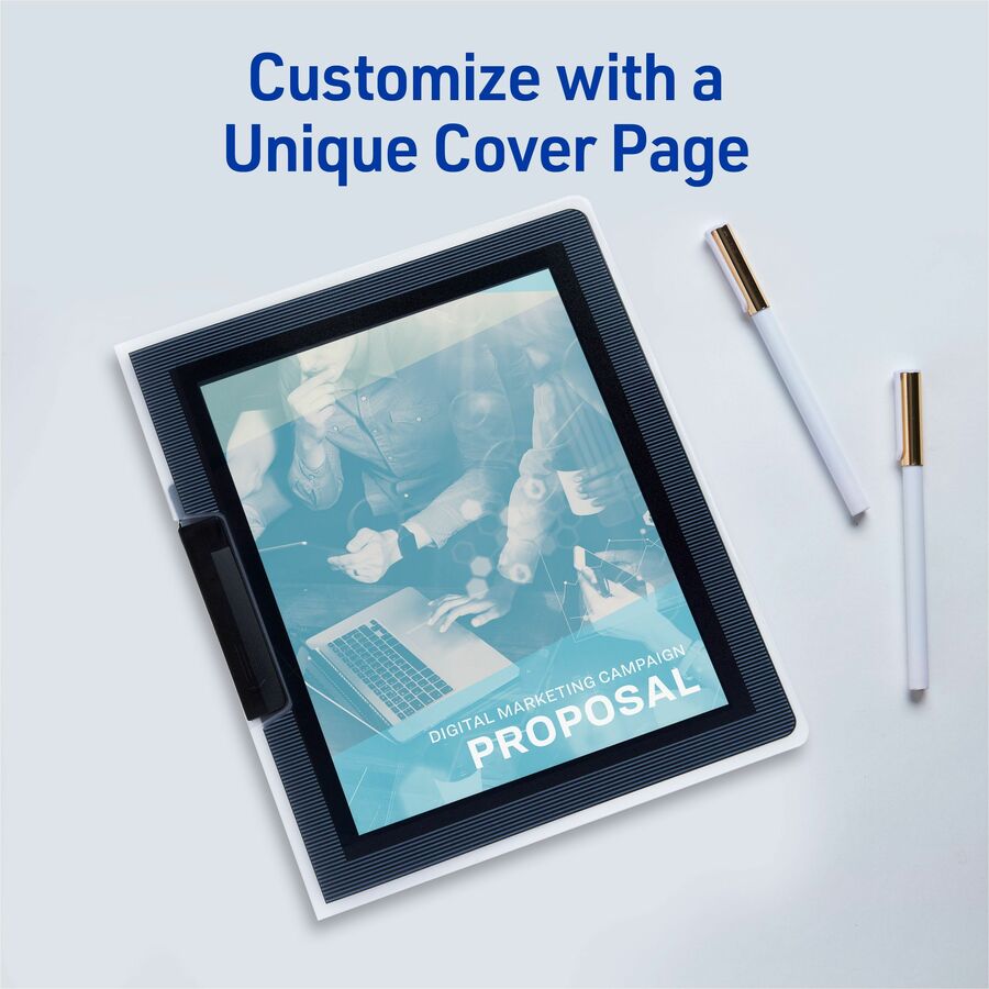 Avery®Flexi-View Letter Report Cover - 8 1/2" x 11" - 25 Sheets Capacity - Polypropylene - Assorted - 0% Recycled - 24 / Box