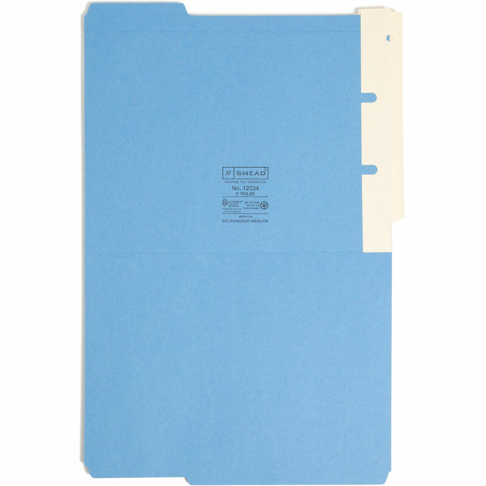 Smead Self-Adhesive End Tab Converters - End Tab(s) - 8" Tab Height - Letter/Legal - Permanent - Manila Tab(s) - 10% Recycled - 500 / Box