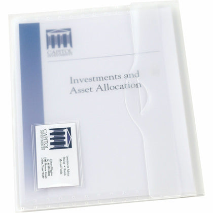 The Mighty Badge®  by Avery®  Letter File Wallet - 8 1/2" x 11" - 50 Sheets Capacity - 1 Front Pocket(s) - Poly - Clear - 0% Recycled - 12 / Box