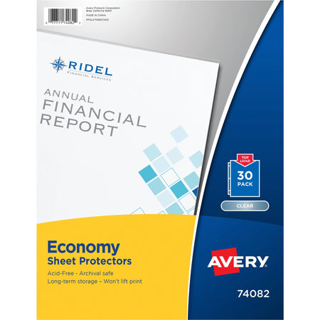 Avery® Economy-Weight Sheet Protectors - For Letter 8 1/2" x 11" Sheet - Clear - Polypropylene - 30 / Pack